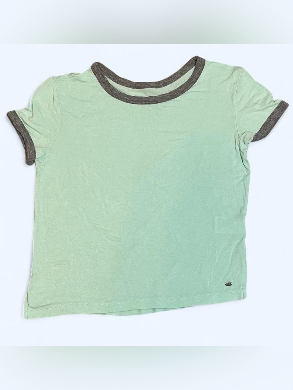 American Eagle Outfitters Size XS Mint Blue Gray Soft & Sexy Baby Tee